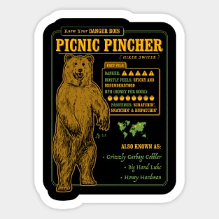 Funny Bear Fact File - Picnic Pincher Sticker